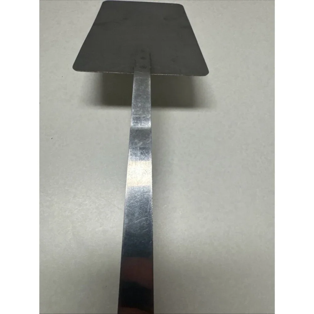 Vintage Mel Jax Stainless Steel Flat Spatula Wood Handle USA